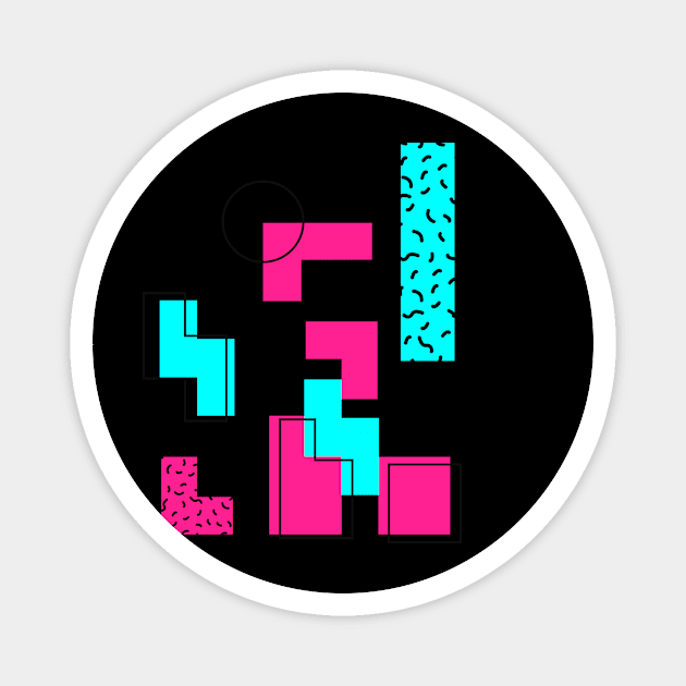 kind a tetris 80's style Magnet by MarkoShirt